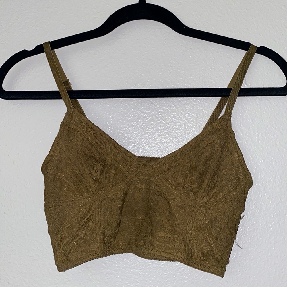 Women's Olive Lace Bralette